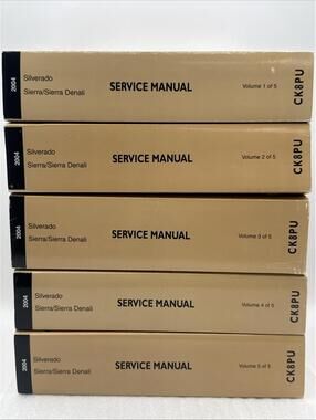 2004 Chevrolet Silverado/GMC Sierra/Sierra Denali Factory Service 5 Manual Set